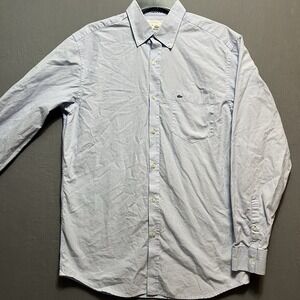 Lacoste Men's Regular Fit Cotton blue Shirt Blue 40